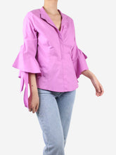 Load image into Gallery viewer, Pink/lilac long-sleeved shirt - size UK 12 Shirt CH Carolina Herrera 

