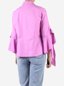 CH Carolina Herrera Pink/lilac long-sleeved shirt  - size UK 12