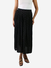 Load image into Gallery viewer, Black polka dot pleated skirt - size FR 38 Skirts Celine 
