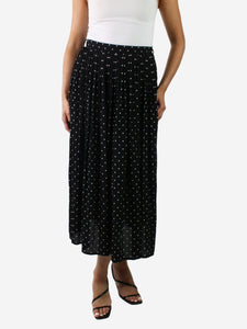 Celine Black polka dot pleated skirt - size FR 38