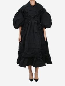 Simone Rocha Black double-breasted coat - size UK 10