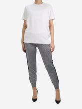 Load image into Gallery viewer, Silver glitter drawstring sweatpants - size S Trousers Bella Freud 
