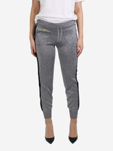 Load image into Gallery viewer, Silver glitter drawstring sweatpants - size S Trousers Bella Freud 

