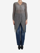 Load image into Gallery viewer, Black pleated check blouse - size Tops Issey Miyake 

