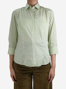 Loro Piana Green striped shirt - size IT 40