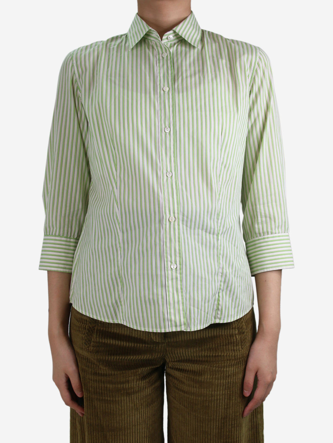 Green striped shirt - size IT 40 Tops Loro Piana 