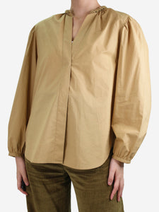 Vince Brown balloon sleeved shirt - size S