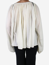 Load image into Gallery viewer, Cream embroidered oversized blouse - size One Size Tops Mes Demoiselles 
