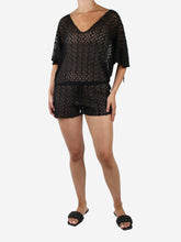 Load image into Gallery viewer, Black lace playsuit - size S Jumpsuits Melissa Odabash 
