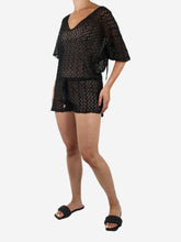 Load image into Gallery viewer, Black lace playsuit - size S Jumpsuits Melissa Odabash 
