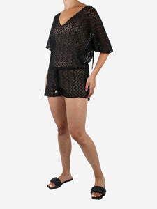 Melissa Odabash Black lace playsuit - size S