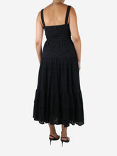 Load image into Gallery viewer, Black broderie anglaise maxi dress - size UK 8 Dresses Borgo De Nor 
