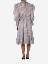 Load image into Gallery viewer, Multicoloured floral high-neck midi dress - size S Dresses Horror Vacui 
