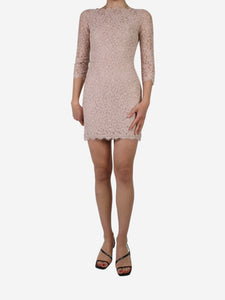 Diane Von Furstenberg Pink floral lace mini dress - size US 4