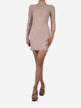 Load image into Gallery viewer, Pink floral lace mini dress - size US 4 Dresses Diane Von Furstenberg 
