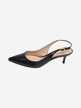 Load image into Gallery viewer, Black leather slingback pumps - size EU 38.5 Heels Gianvito Rossi 
