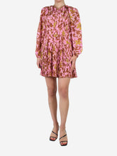 Load image into Gallery viewer, Pink silk floral pleated dress - size US 4 Dresses Ulla Johnson 
