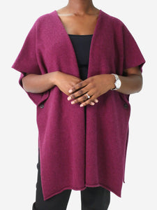 Eskandar Purple shawl cardigan - size UK 12