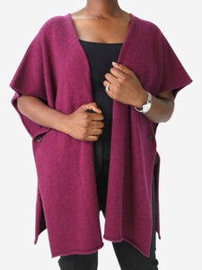 Eskandar Purple shawl cardigan - size UK 12