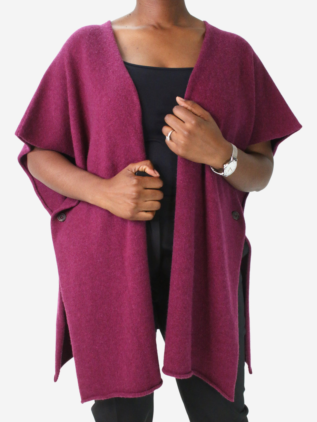 Purple shawl cardigan - size Tops Eskandar 