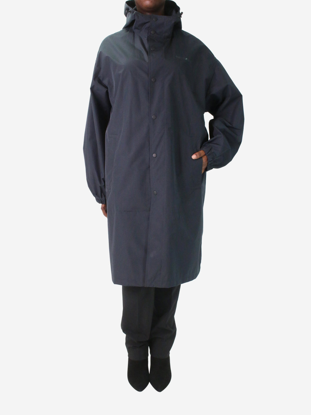 Blue hooded raincoat - size L Coats & Jackets Helmut Lang 