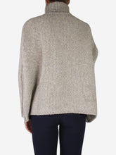 Load image into Gallery viewer, Neutral high-neck wool jumper - size M/L Knitwear Bamford 
