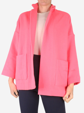 Pink knitted open jacket - size UK 12 Coats & Jackets Daniela Gregis 