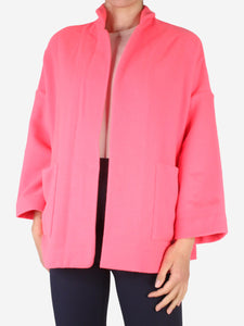 Daniela Gregis Pink knitted open jacket - size UK 12