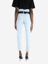 Load image into Gallery viewer, Blue belted straight-leg jeans - size W24 Trousers Iro 
