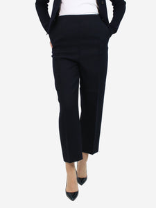 Celine Blue high-rise cut wool cropped trousers - size UK 10