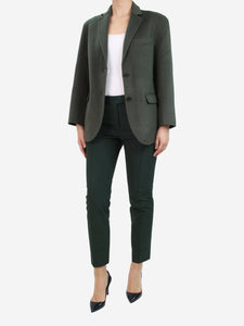 Celine Green slim trousers - size UK 10