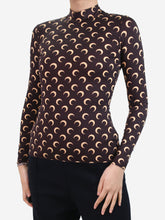 Load image into Gallery viewer, Brown moon printed jersey skin top - size M Tops Marine Serre 
