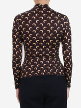 Load image into Gallery viewer, Brown moon printed jersey skin top - size M Tops Marine Serre 

