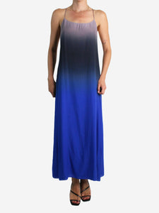 The Row Blue strapless ombre maxi dress - size UK 10