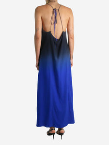 The Row Blue strapless ombre maxi dress - size UK 10