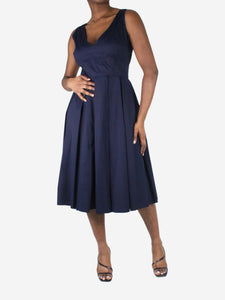 Prada Blue sleeveless pleated dress - size IT 46