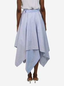 Loewe Blue asymmetric striped midi skirt - size IT 38