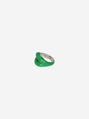 Green lips ring Jewellery Hotlips by Solange 