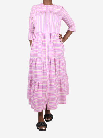 Pink striped maxi dress - size US 8 Dresses Pamela Barish 