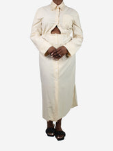 Load image into Gallery viewer, Cream cutout shirt dress - size L Dresses Nanushka 
