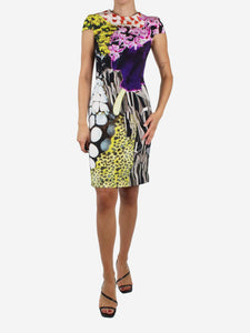 Mary Katrantzou Multicoloured silk floral printed dress - size UK 8