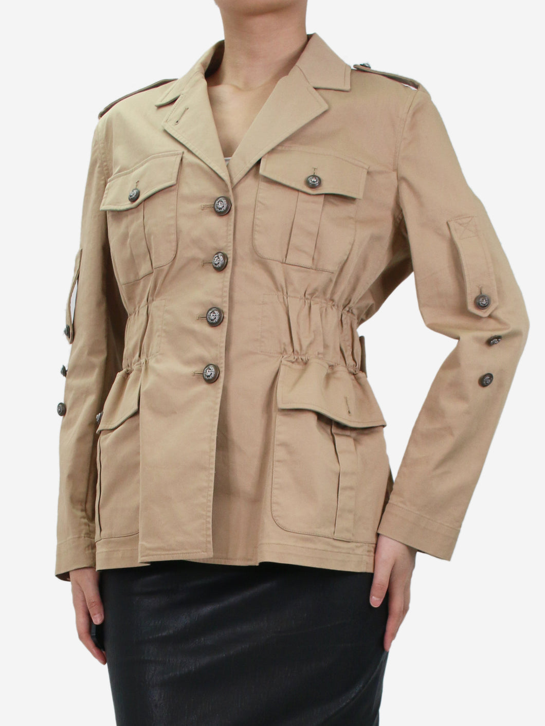 Neutral buttoned jacket - size IT 42 Coats & Jackets Dolce & Gabbana 