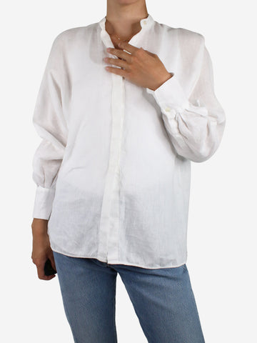 Equipment Femme White long-sleeved shirt - size S Tops Equipment Femme 