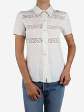 Load image into Gallery viewer, Cream lace shirt - size IT 40 Tops Valentino 
