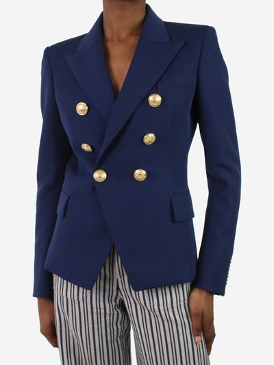 Blue double-breasted blazer - size UK 8 Coats & Jackets Balmain 