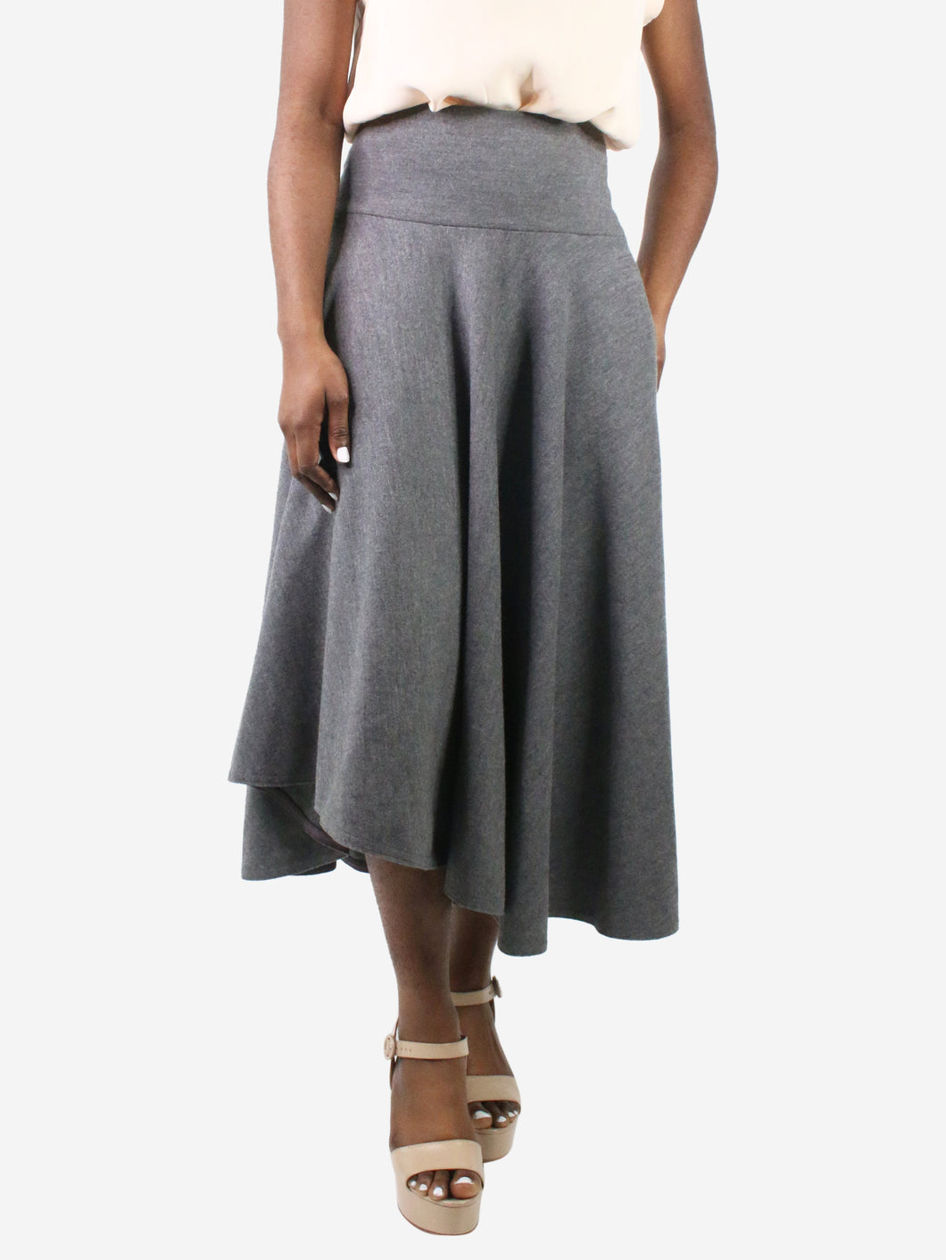 Grey wool blend skirt - size M Skirts Bamford 