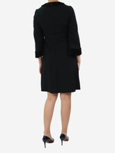 Load image into Gallery viewer, Black bejewelled v-neck dress - size UK 6 Dresses Gucci 
