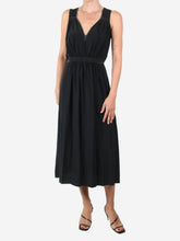 Load image into Gallery viewer, Black sleeveless v-neck midi dress - size UK 6 Dresses Forte Forte 
