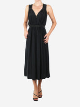 Load image into Gallery viewer, Black sleeveless v-neck midi dress - size UK 6 Dresses Forte Forte 
