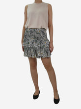 Load image into Gallery viewer, Green floral tiered mini skirt - size FR 36 Skirts Isabel Marant Etoile 
